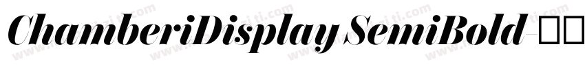 ChamberiDisplay SemiBold字体转换